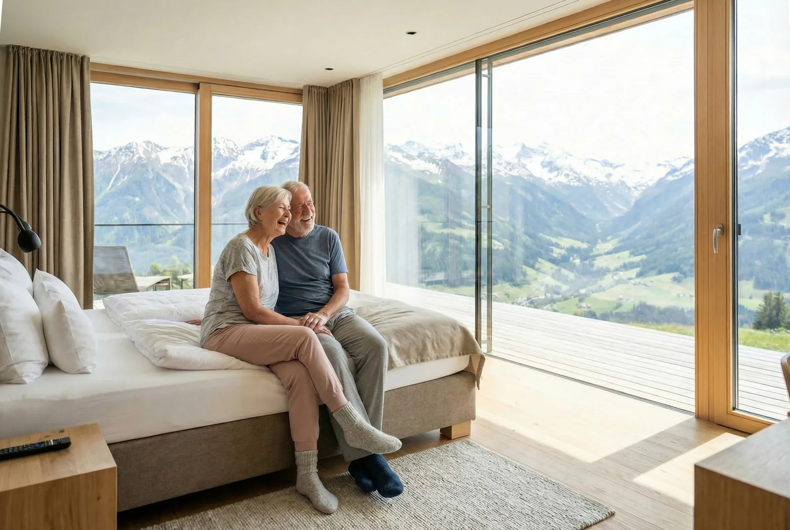 Berghotel Seniorenurlaub – Interiorfotografie zur Präsentation von hochwertiger Einrichtung und barrierefreiem Komfort